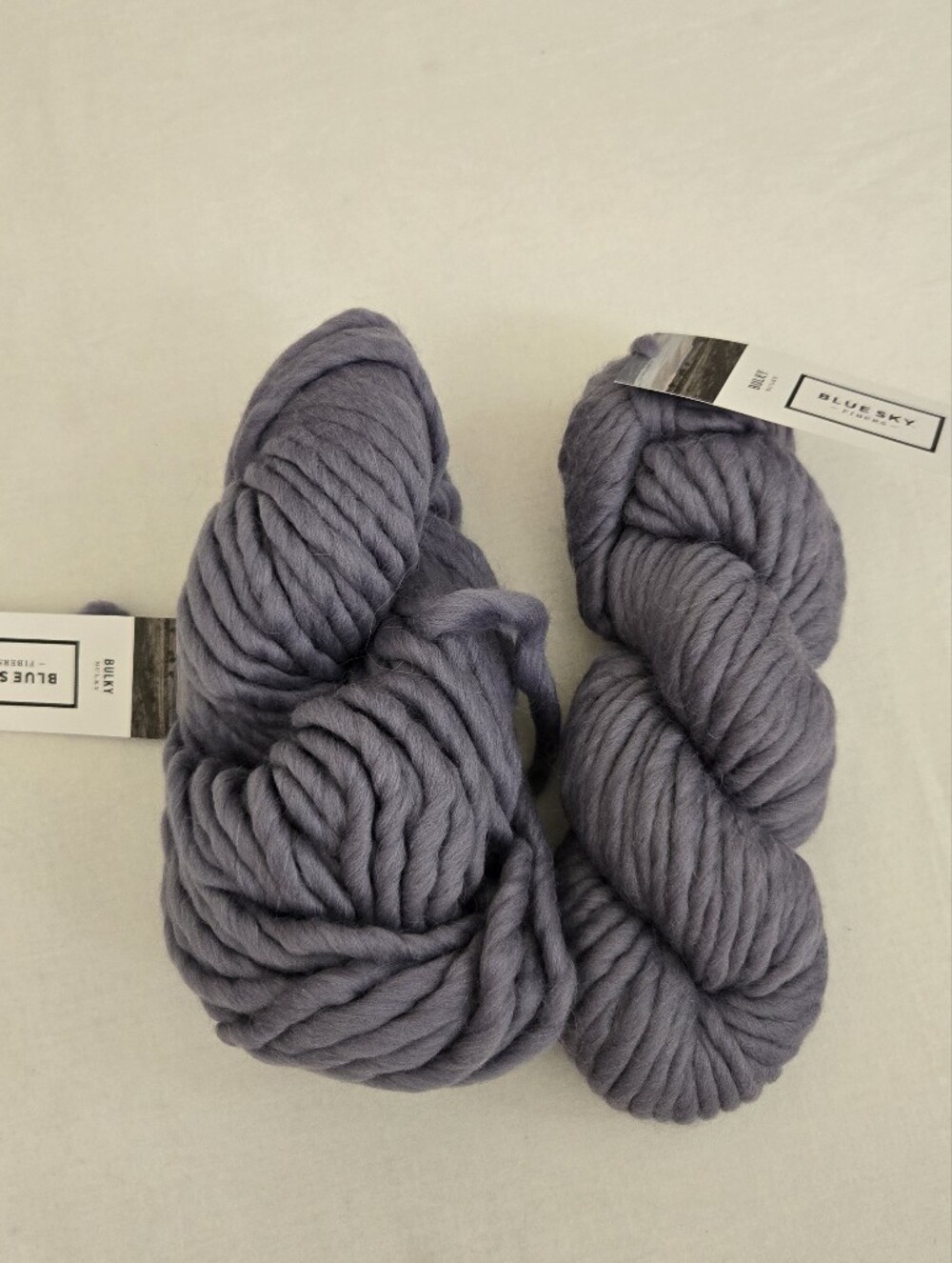 Blue Sky Bulky Yarn  50% Alpaca, 50% Wool 100g 45yds Gray #1213 Jasmine Lot Of 2